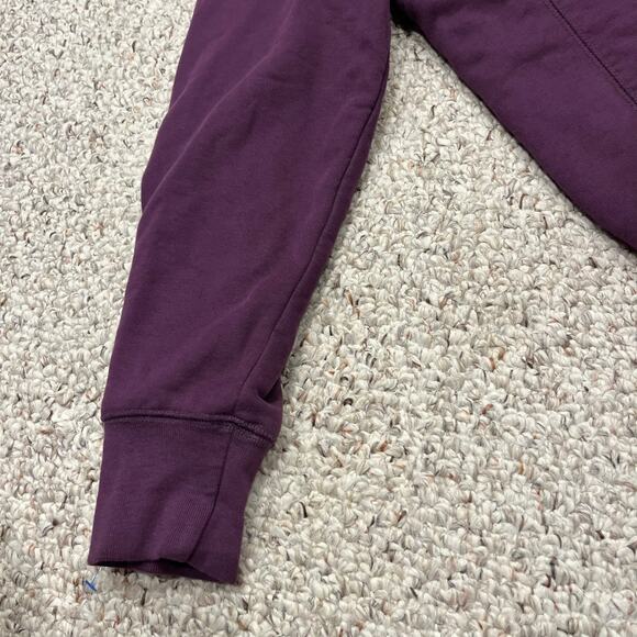 LL Bean Women's Full Zip Fleece Lined Jacket Sz L Purple Outdoor Cotton Cozy - Picture 2 of 8